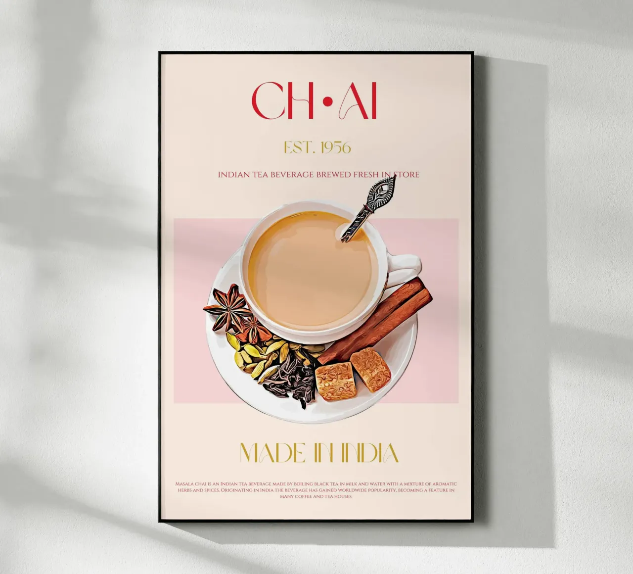 Masala Chai Print acrylic glass by KOKRPrints