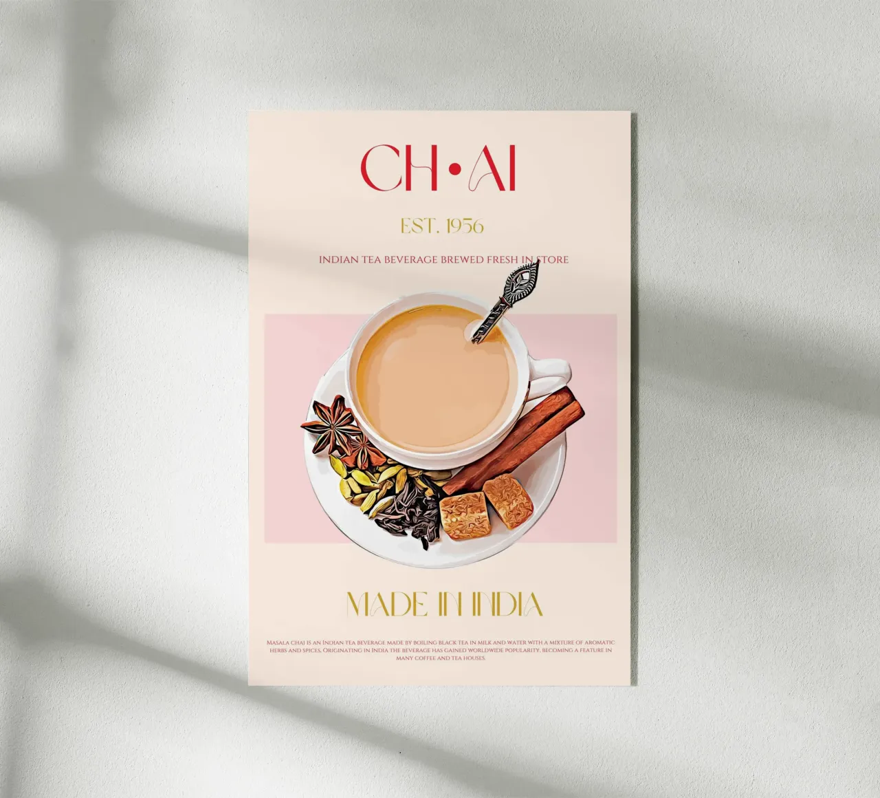 Masala Chai Print acrylic glass by KOKRPrints