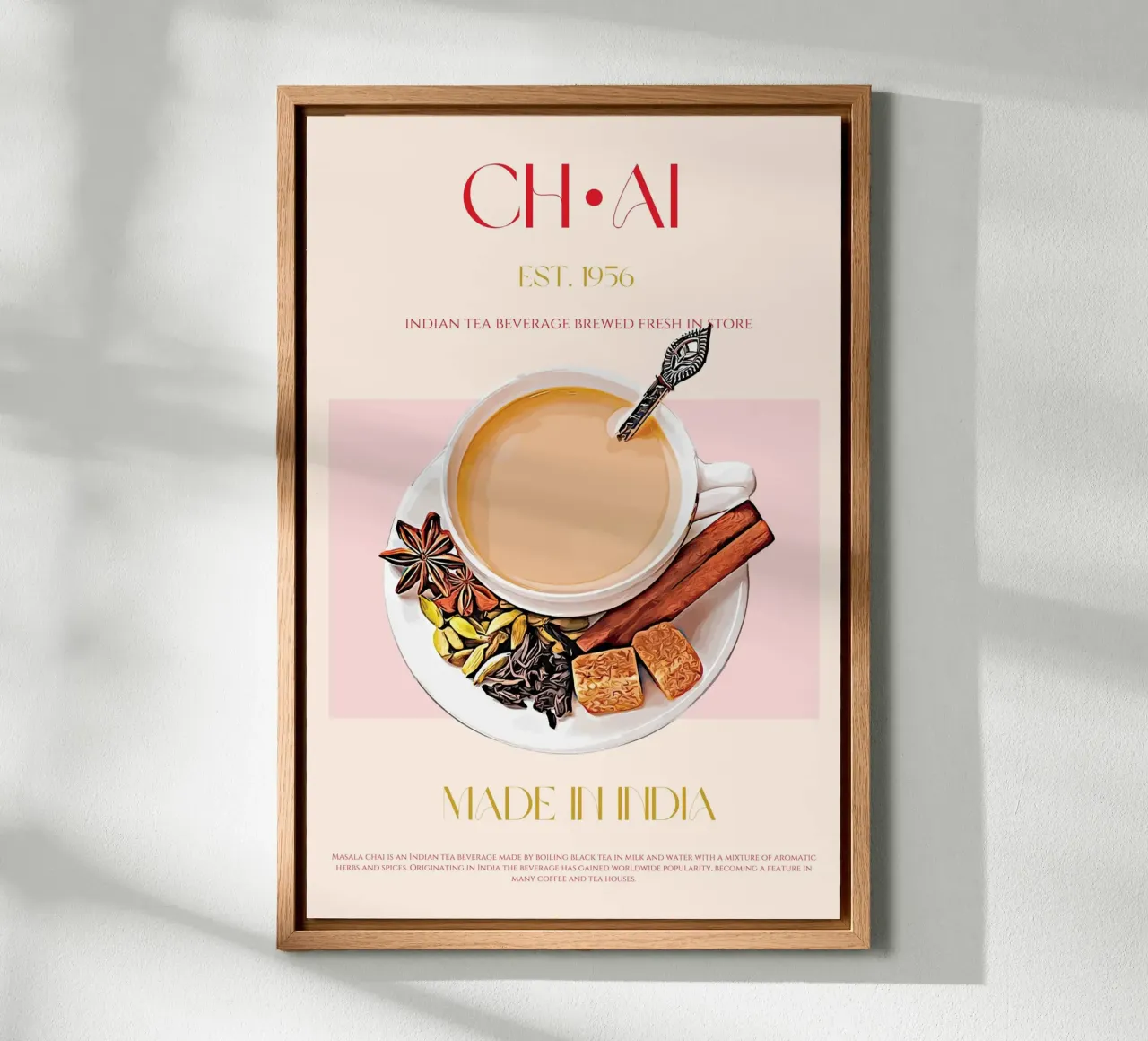 Masala Chai Print canvas by KOKRPrints