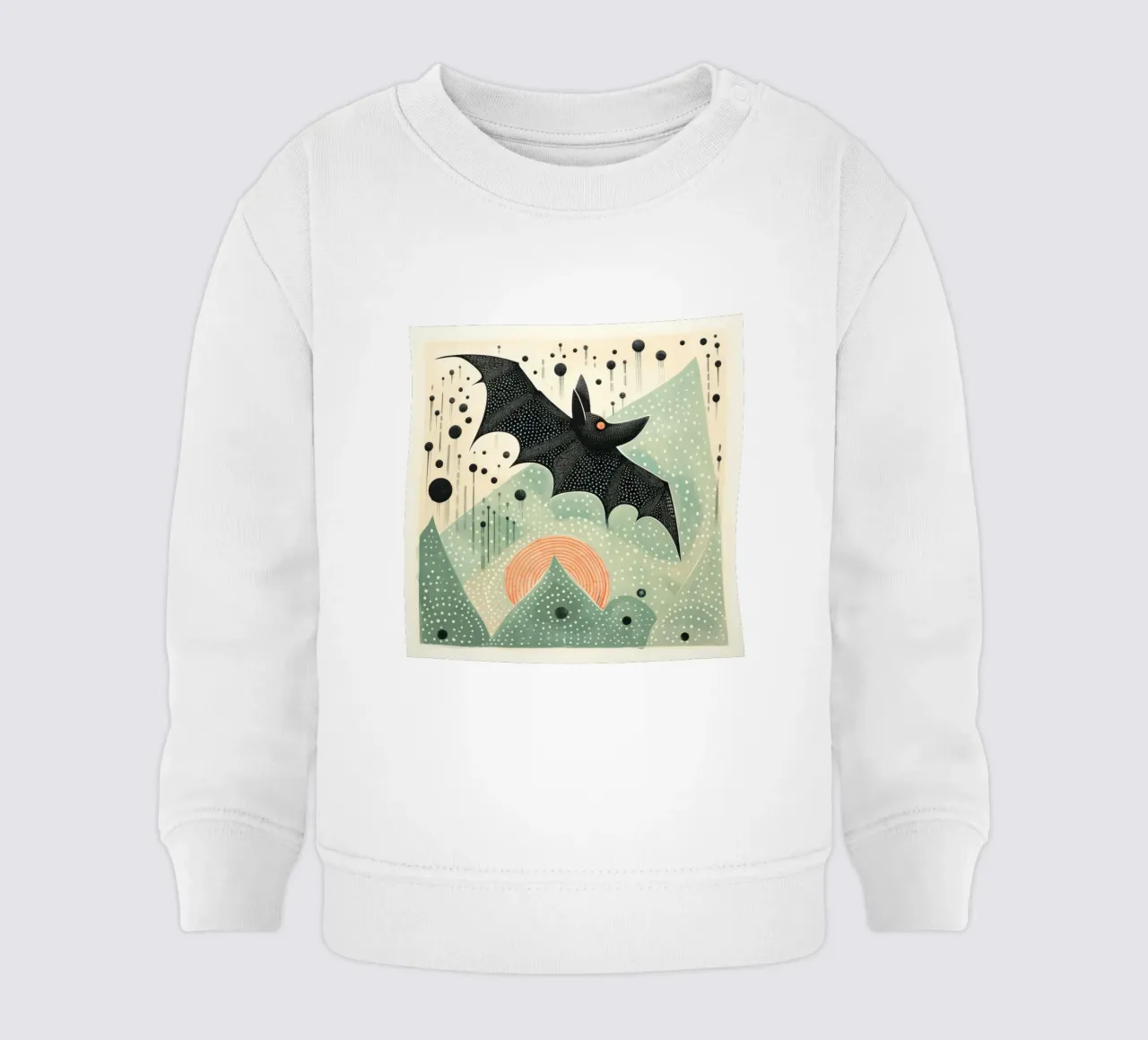 Pipistrello verde felpa neonato da Minimal Animal Art