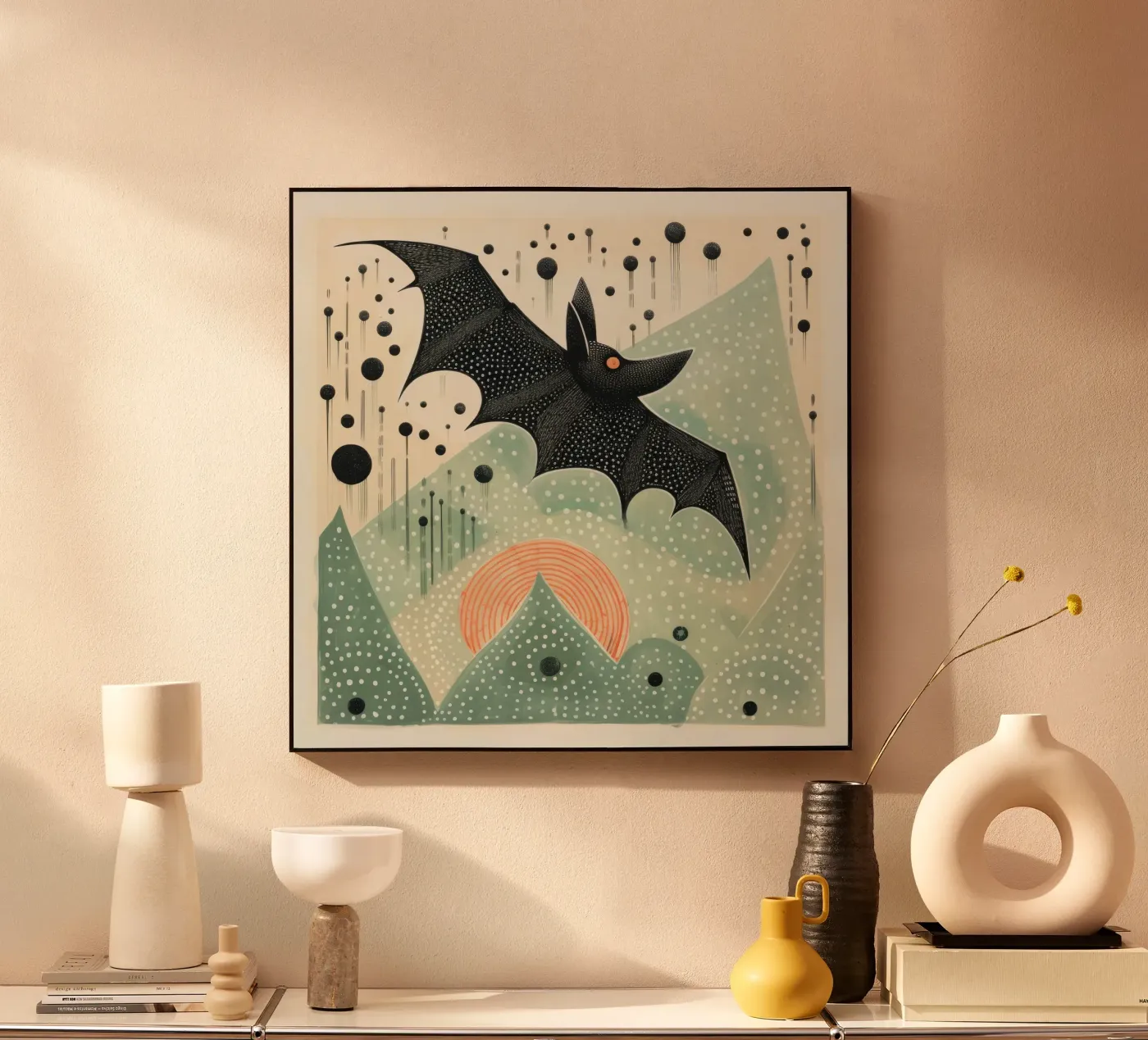 Pipistrello verde plexiglass da Minimal Animal Art