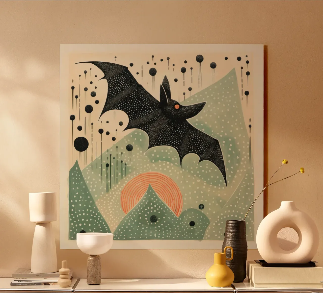 Pipistrello verde 3 plexiglass da Minimal Animal Art