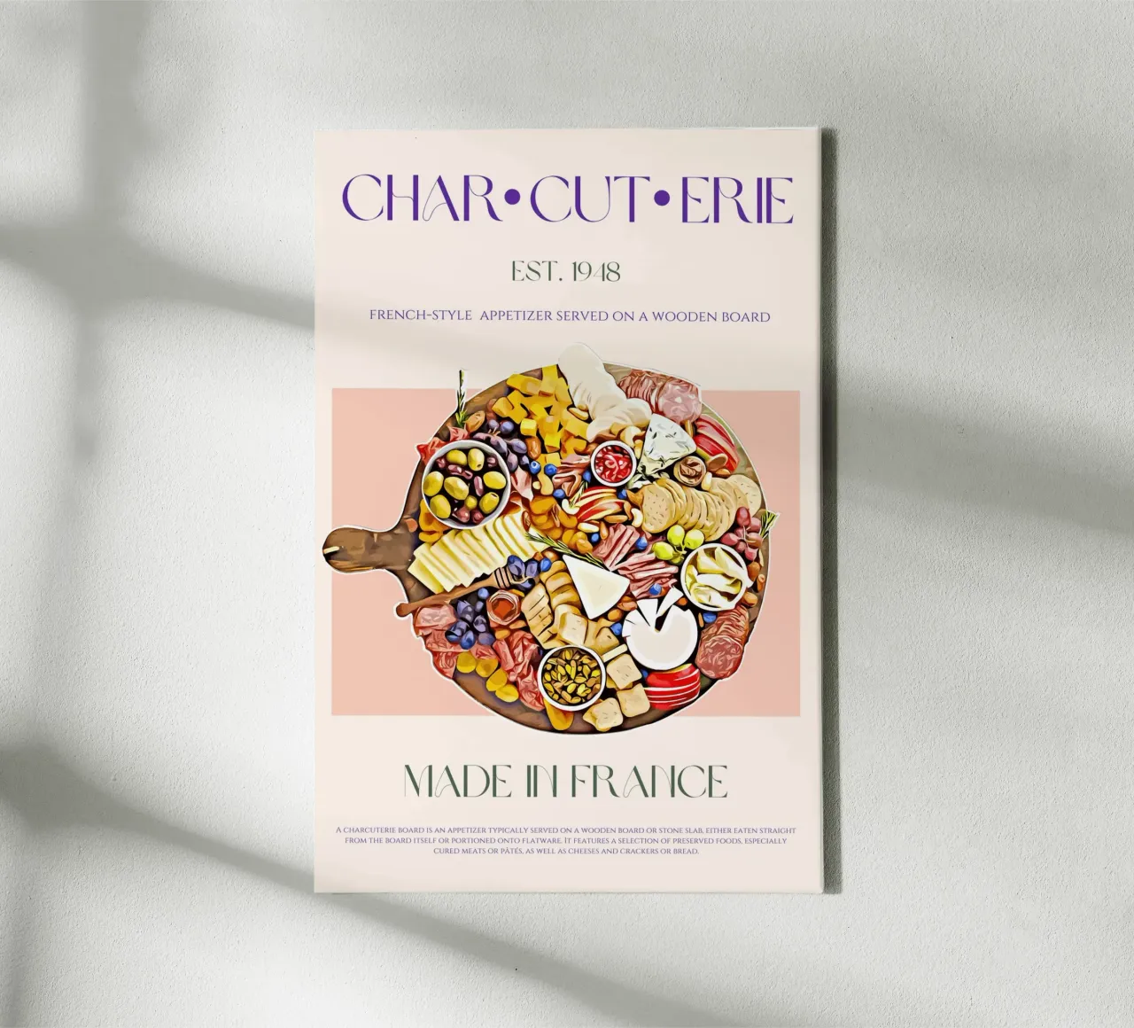 Charcuterie Print canvas by KOKRPrints
