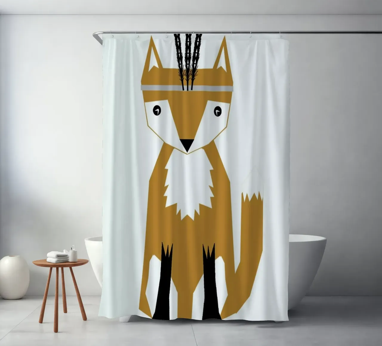 Southwest Fox Duschvorhang von Charlotte Winter