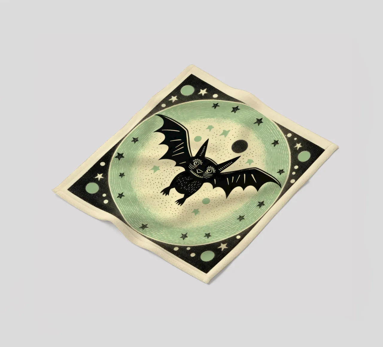 Pipistrello verde 4 coperta in pile da Minimal Animal Art