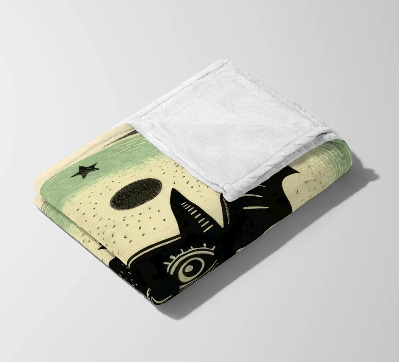 Pipistrello verde 4 coperta in pile da Minimal Animal Art