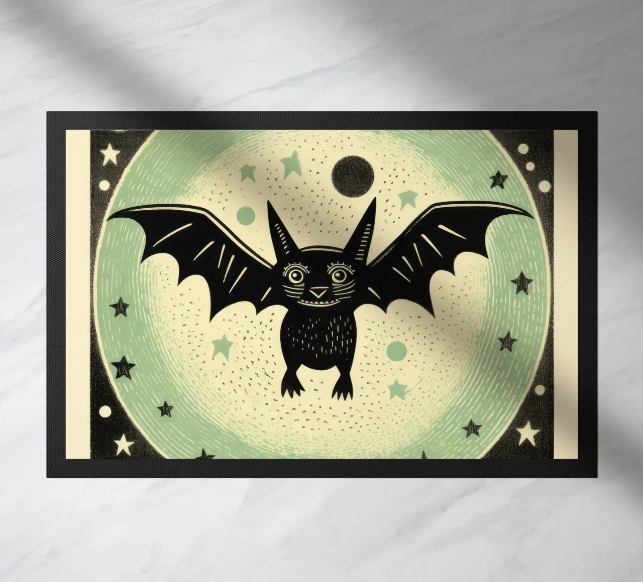 Pipistrello verde zerbino da Minimal Animal Art