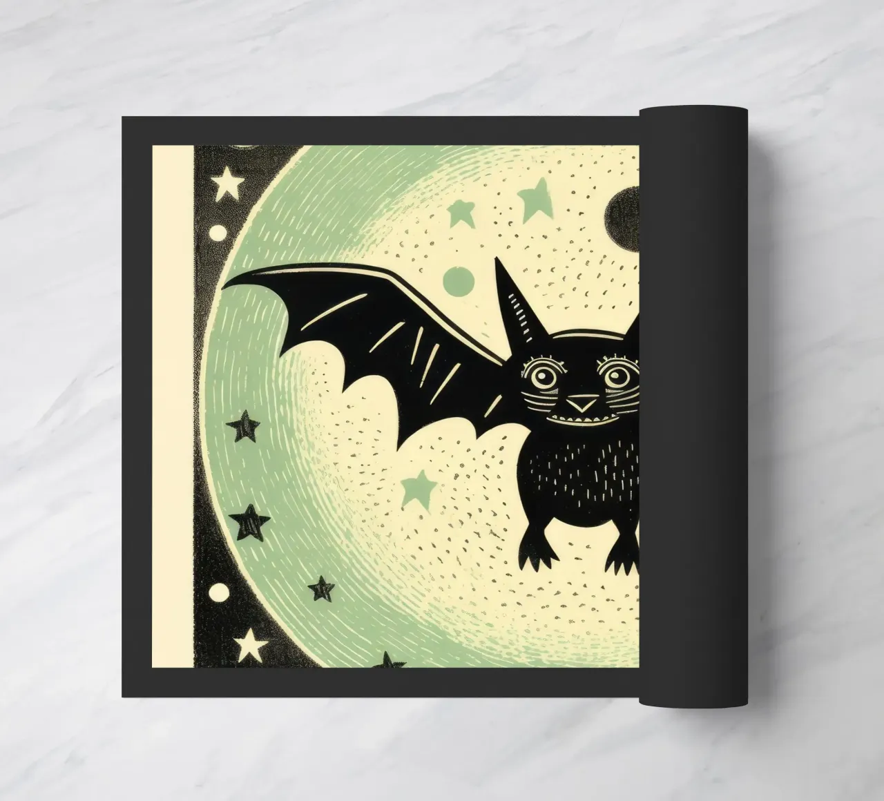 Pipistrello verde 4 zerbino da Minimal Animal Art
