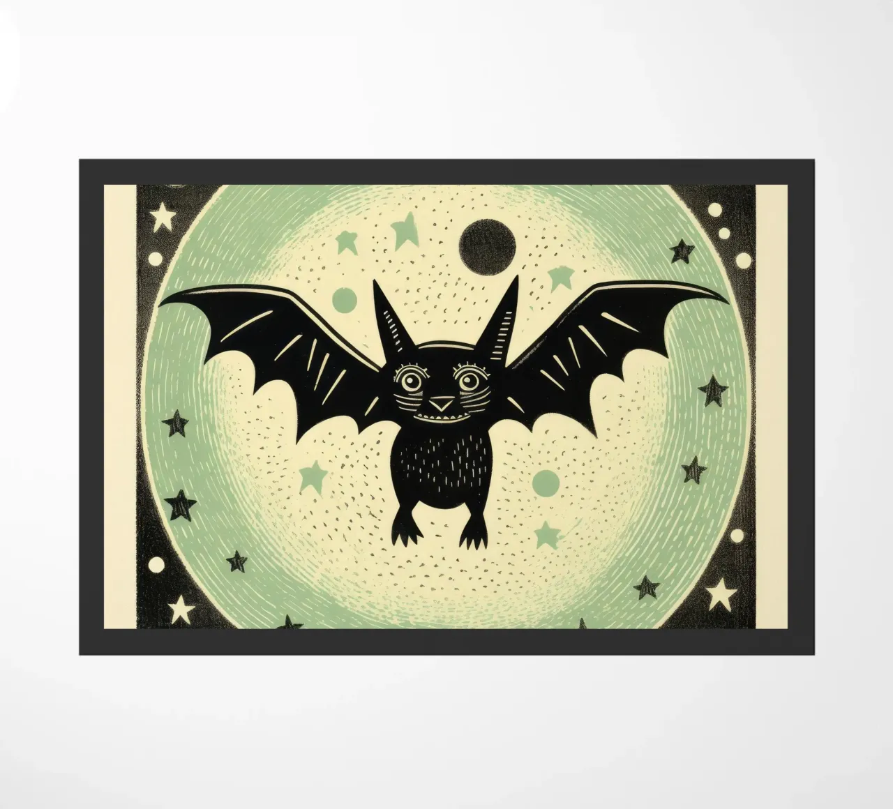 Pipistrello verde zerbino da Minimal Animal Art