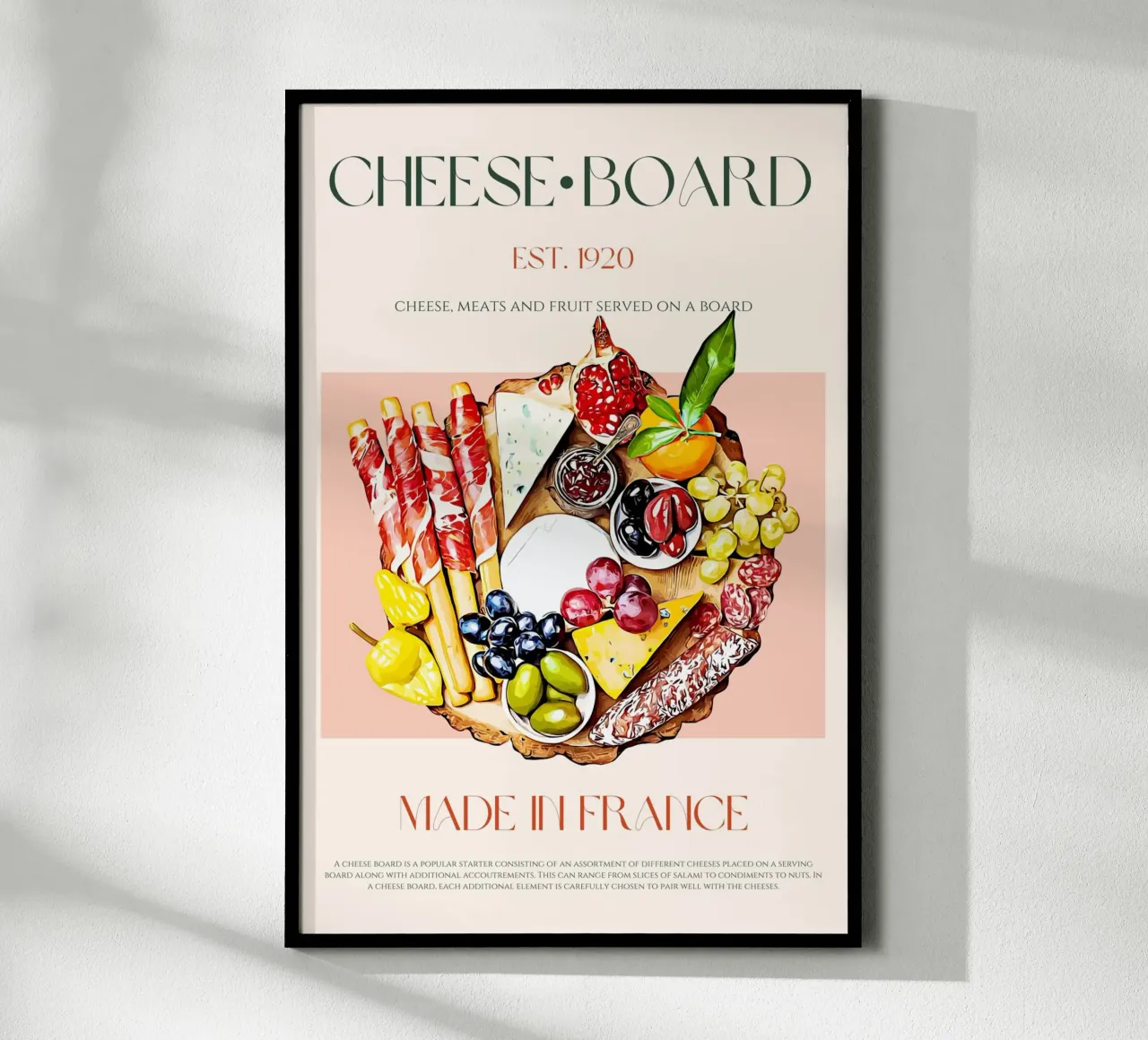 Cheeseboard Print poster by KOKRPrints