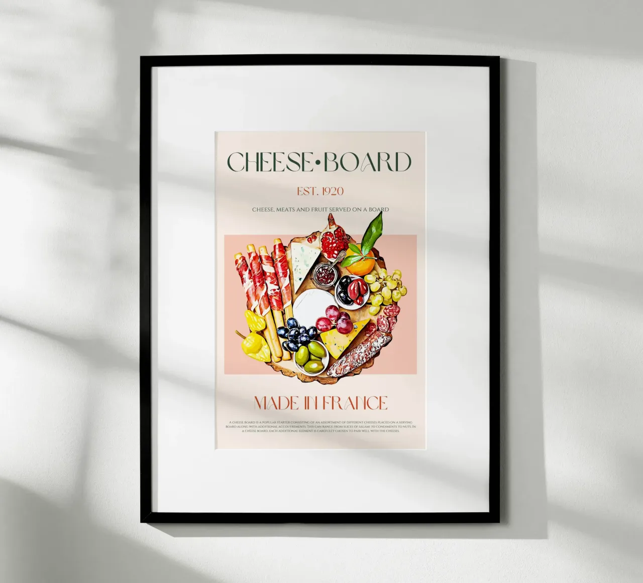Cheeseboard Print poster by KOKRPrints
