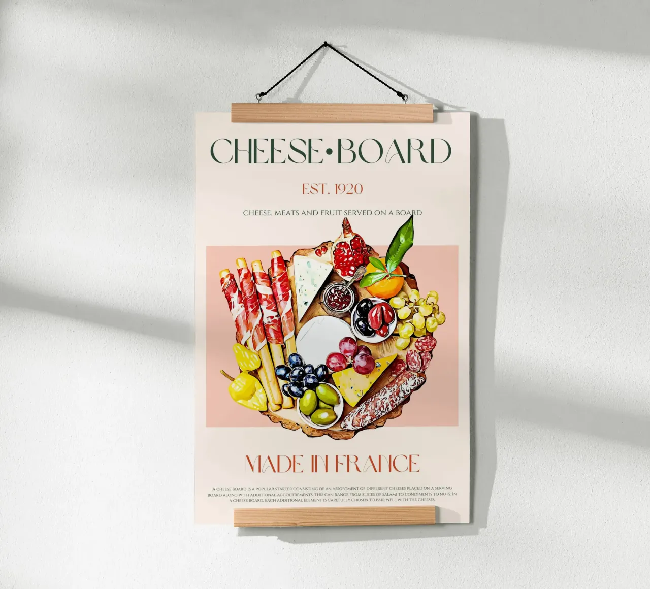 Cheeseboard Print poster by KOKRPrints