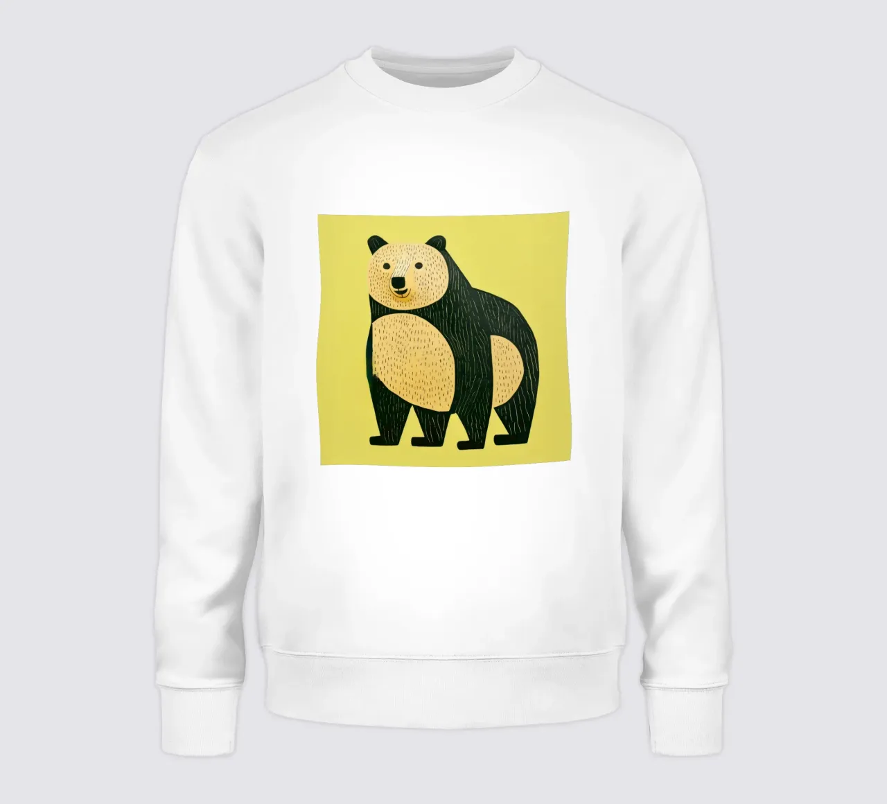 Orso verde 1 felpa da Minimal Animal Art