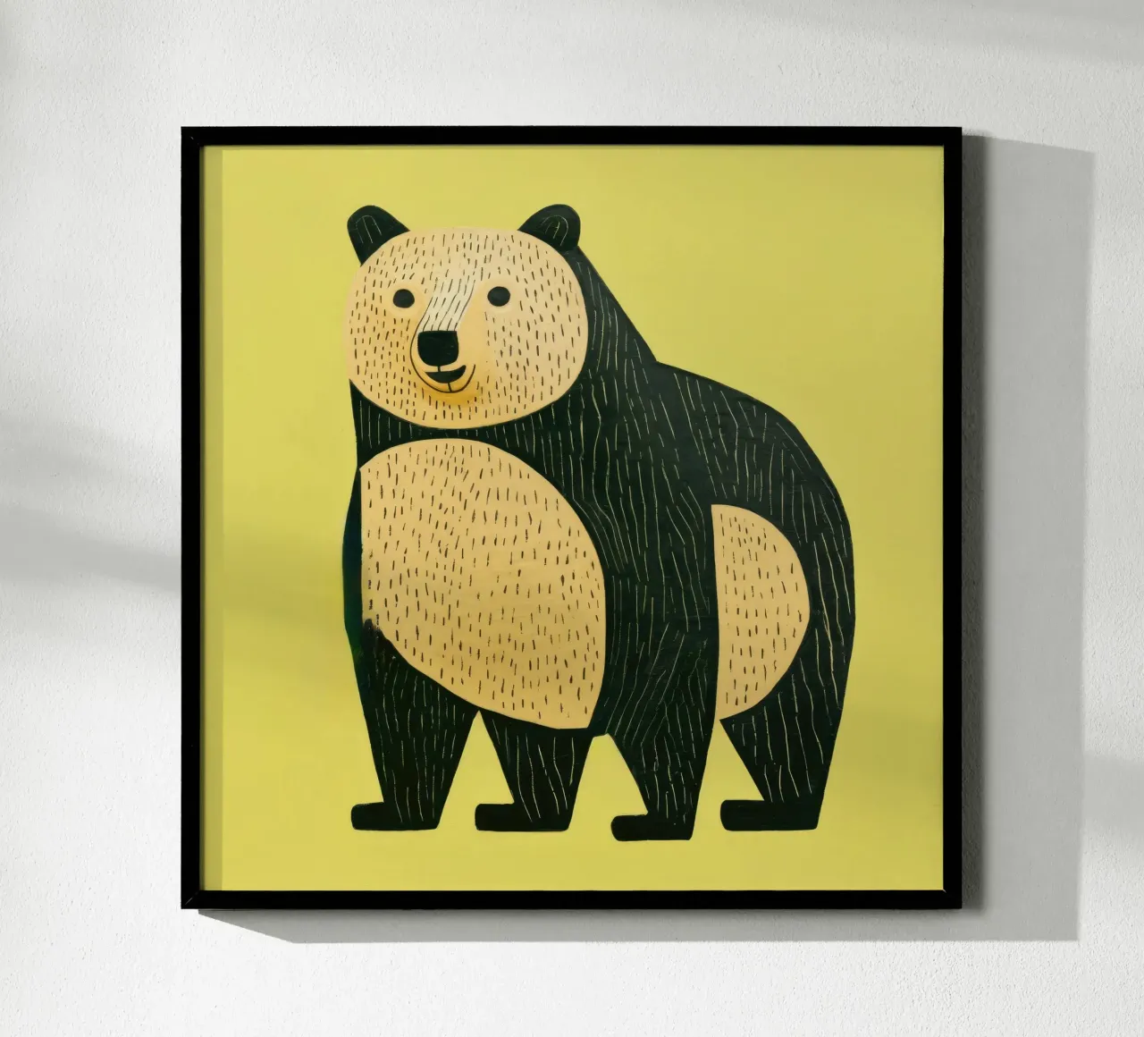 Orso verde poster da Minimal Animal Art