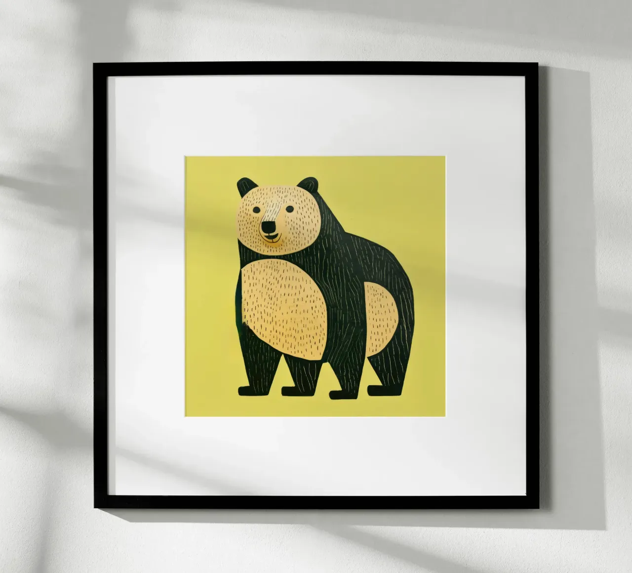 Orso verde poster da Minimal Animal Art