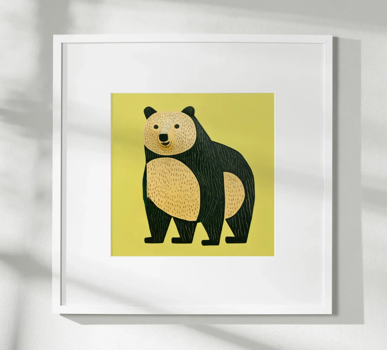 Orso verde poster da Minimal Animal Art