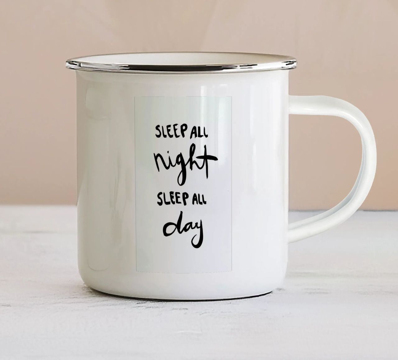 Sleep tazza in smalto da Dead Language