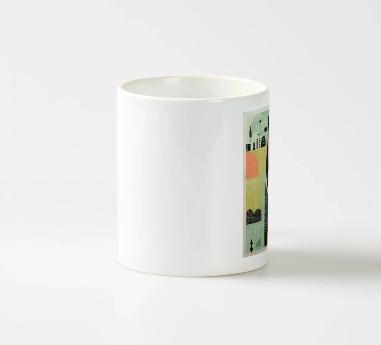 Orso verde 4 tazza in ceramica da Minimal Animal Art