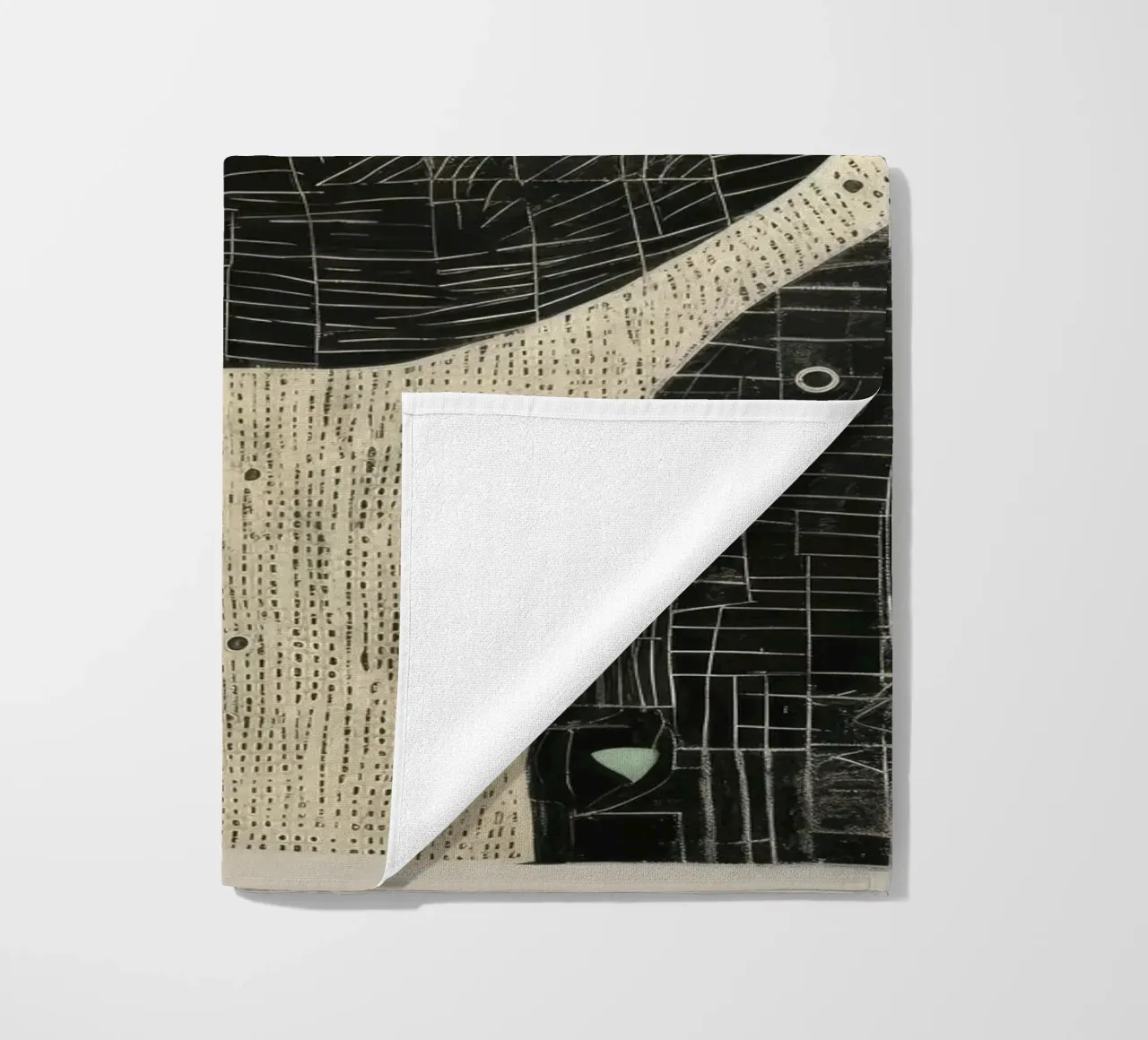 Orso verde 4 telo mare da Minimal Animal Art