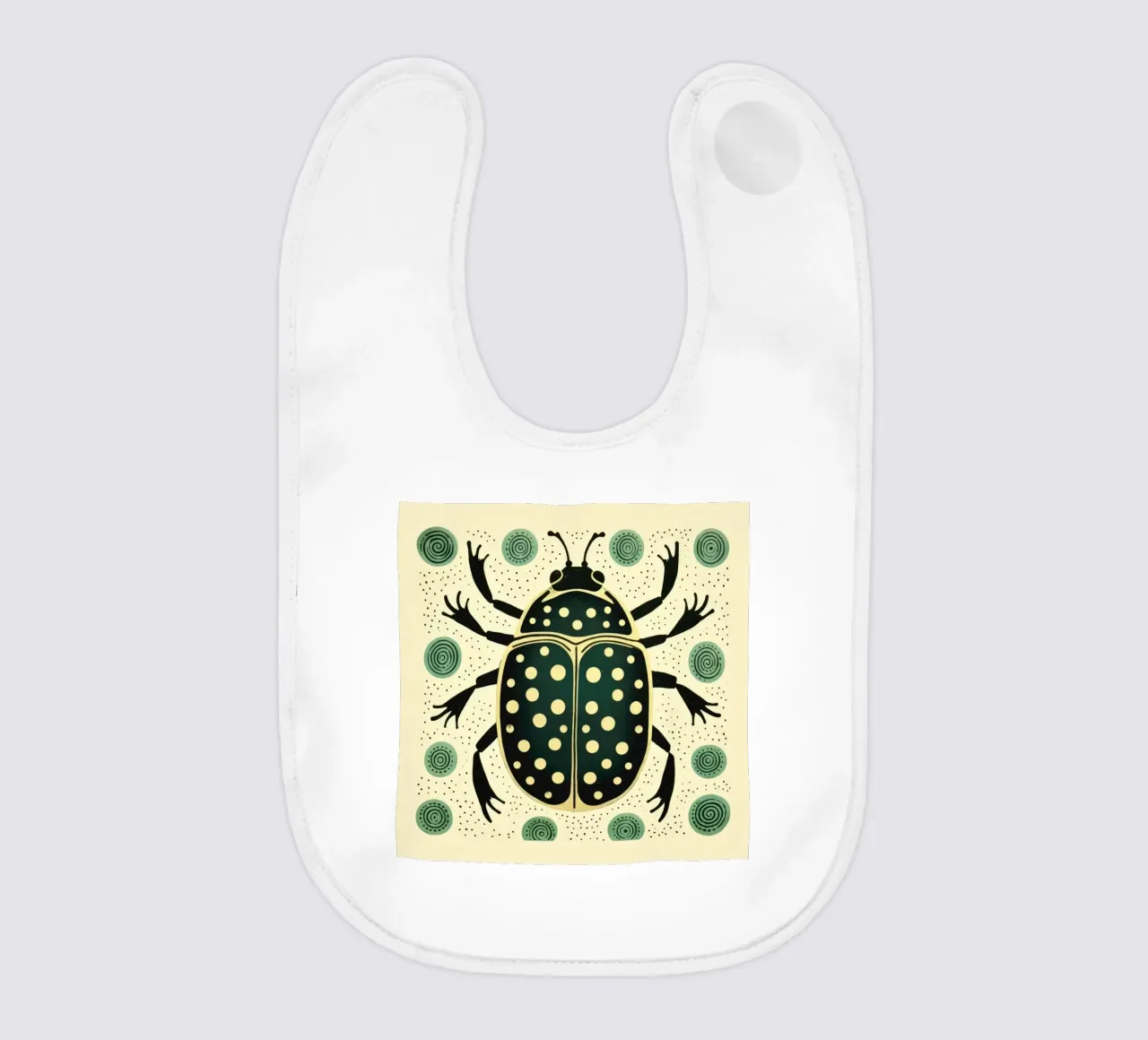 Grüner Käfer 1 Babylätzchen von Minimal Animal Art