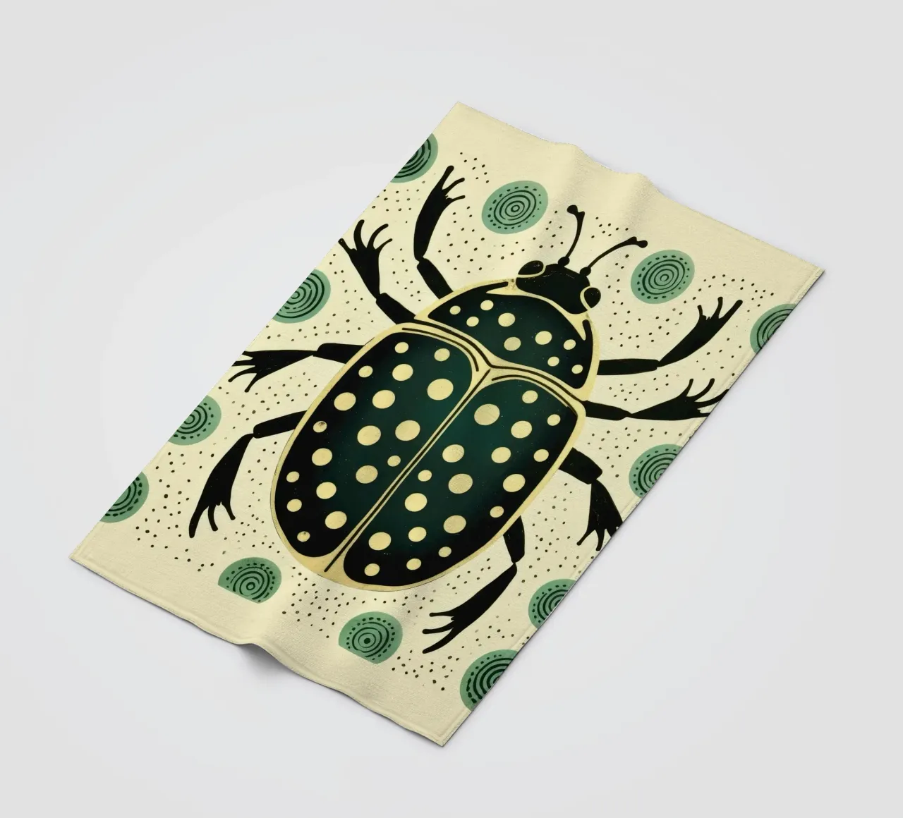 Grüner Käfer 1 Fleecedecke von Minimal Animal Art