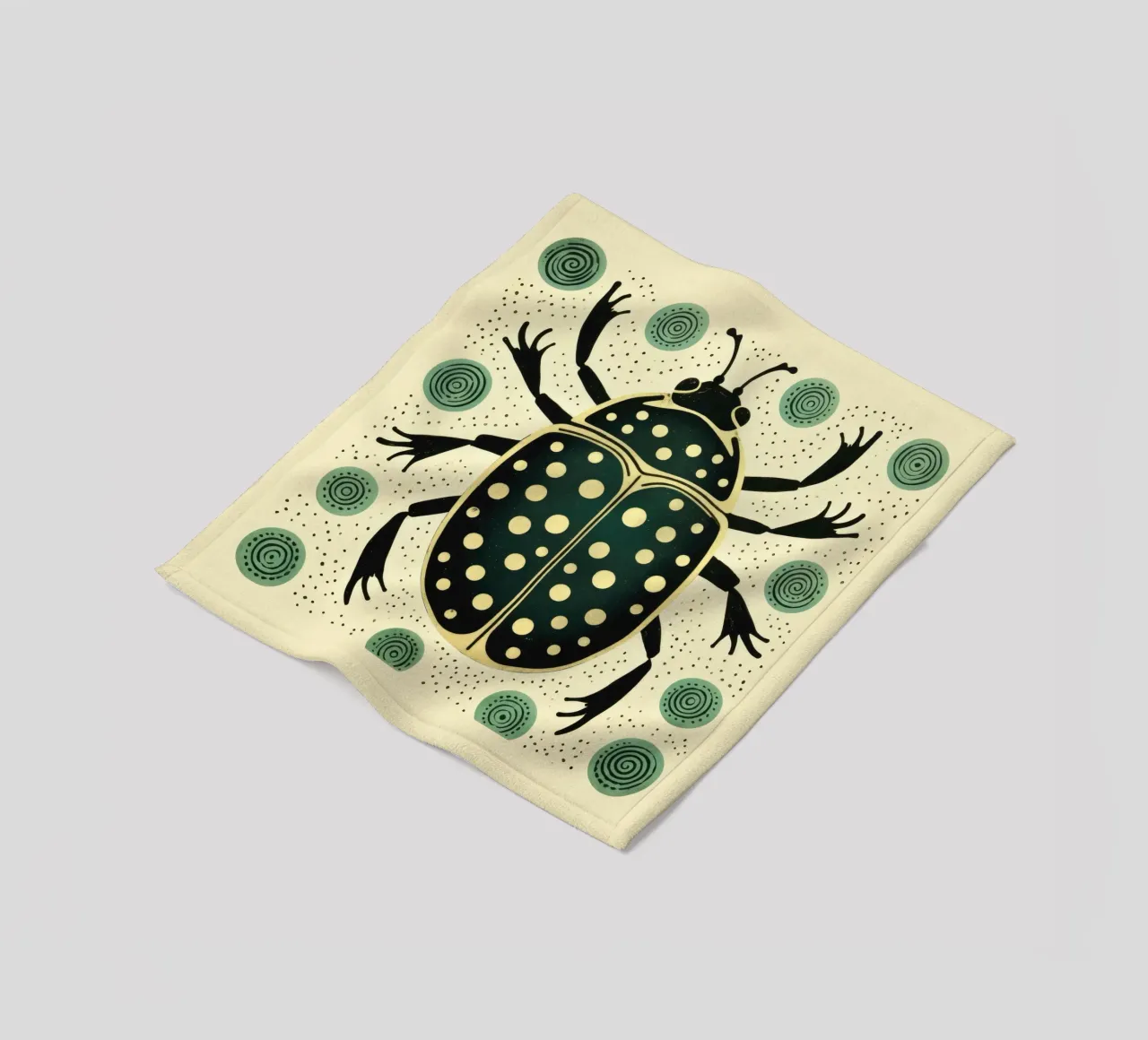 Grüner Käfer 1 Fleecedecke von Minimal Animal Art