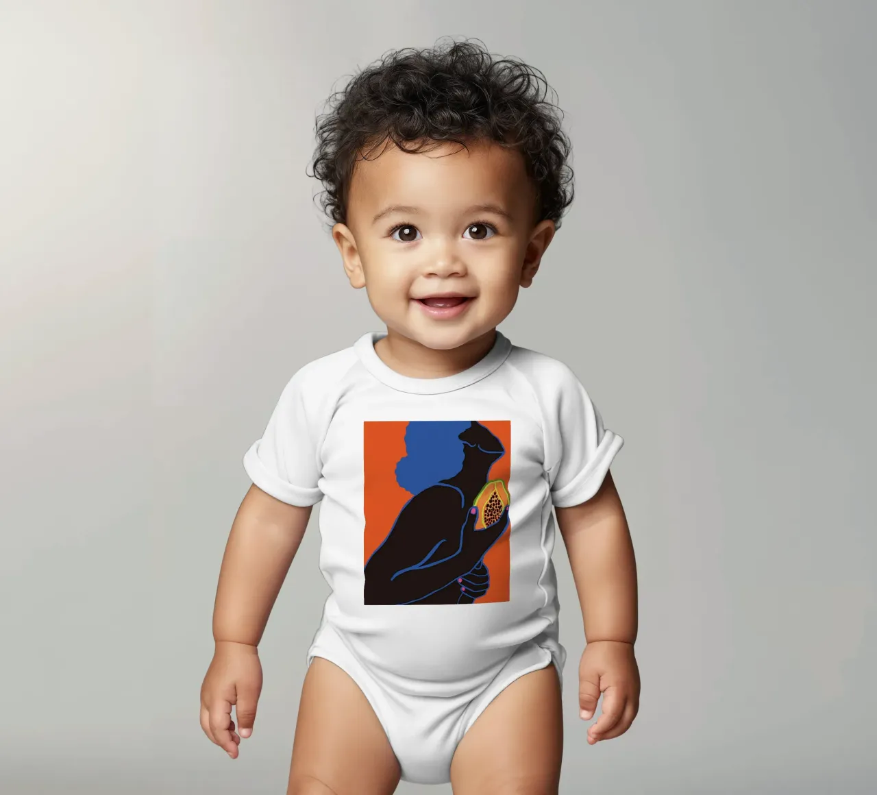 Papaya body neonato maniche corte da tainah negreiros