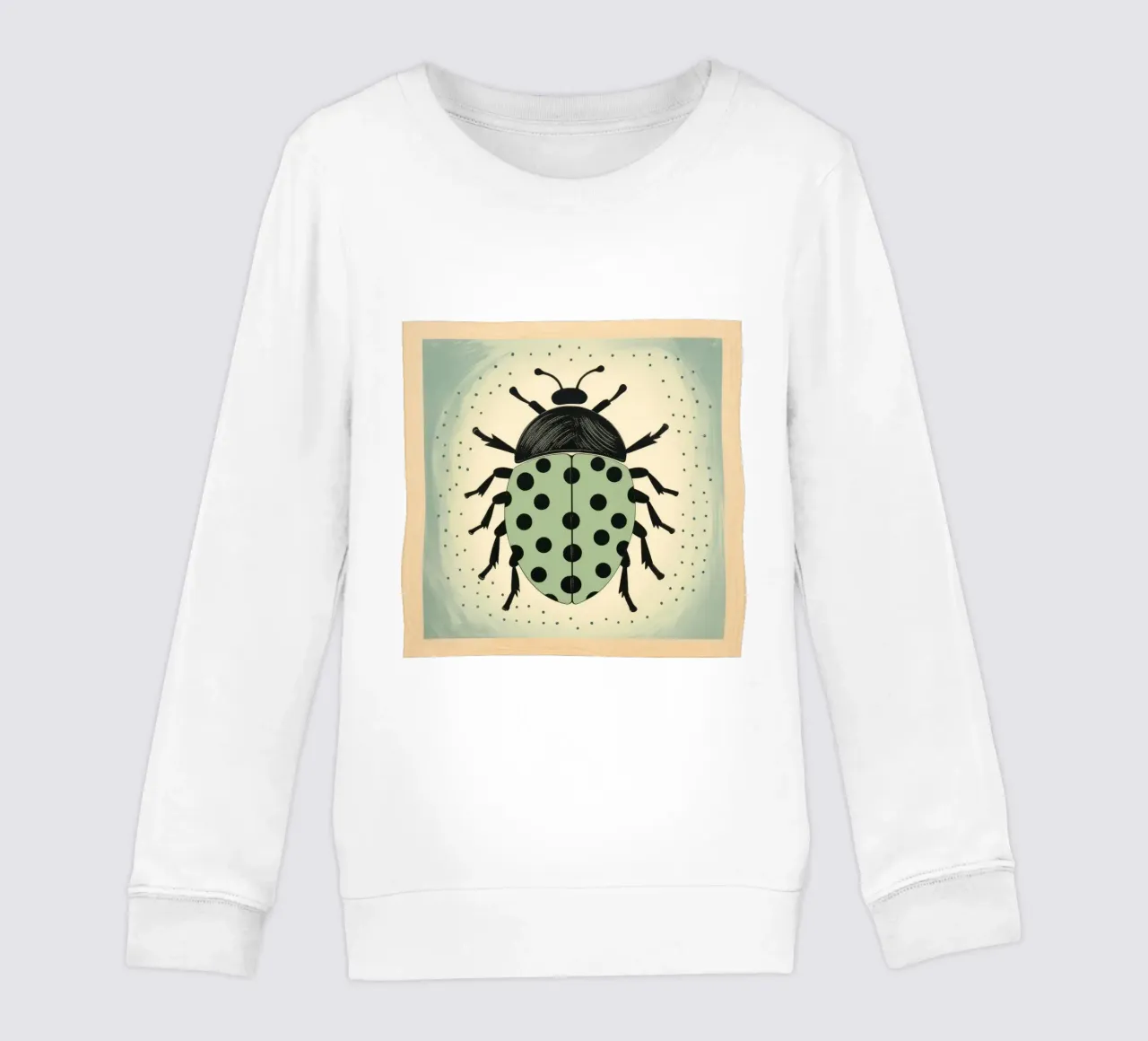 Scarabeo Verde 2 felpa bambino da Minimal Animal Art