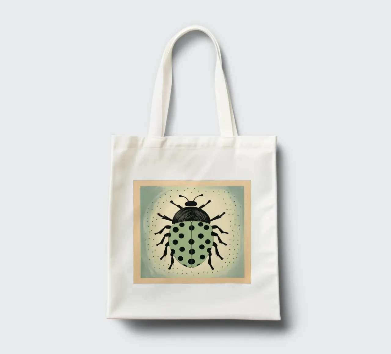 Grüner Käfer 2 Jutebeutel von Minimal Animal Art