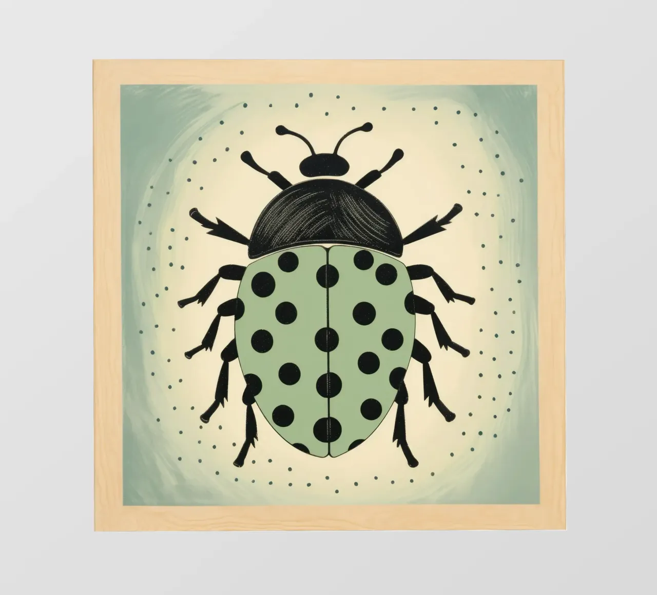 Scarabeo Verde 2 telo in pvc da Minimal Animal Art