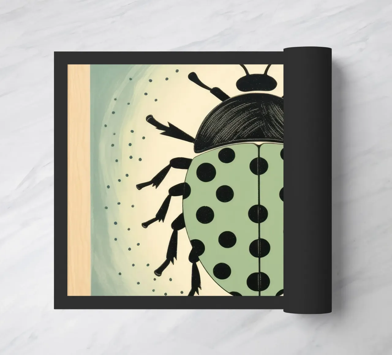 Scarabeo Verde 2 zerbino da Minimal Animal Art