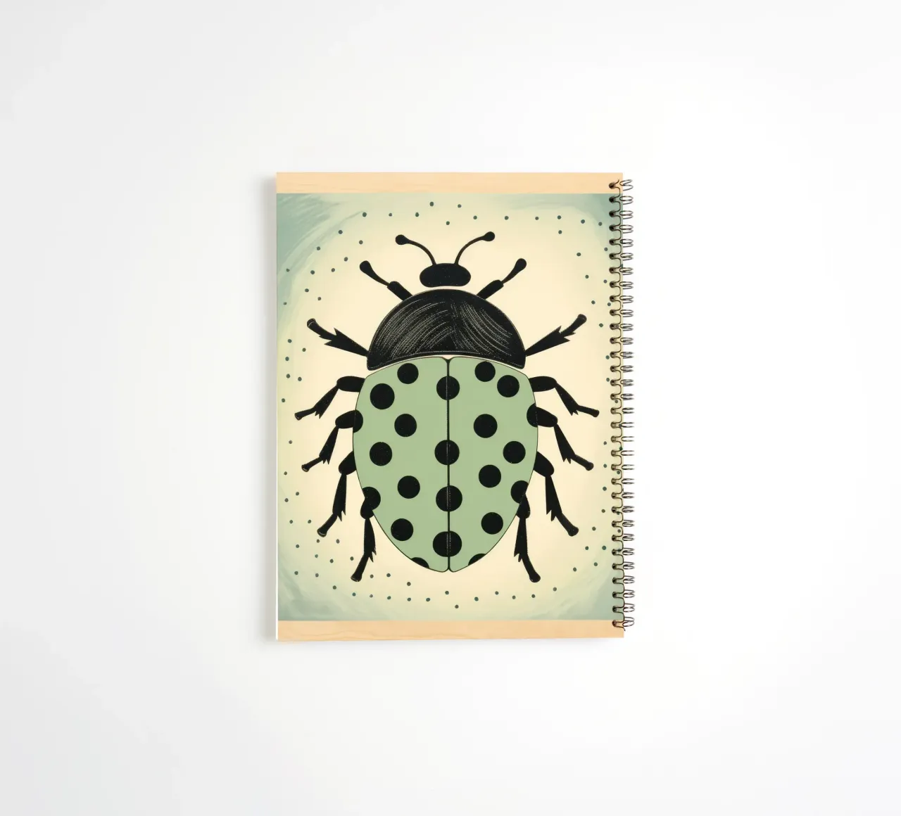 Grüner Käfer 2 Ringbuch von Minimal Animal Art