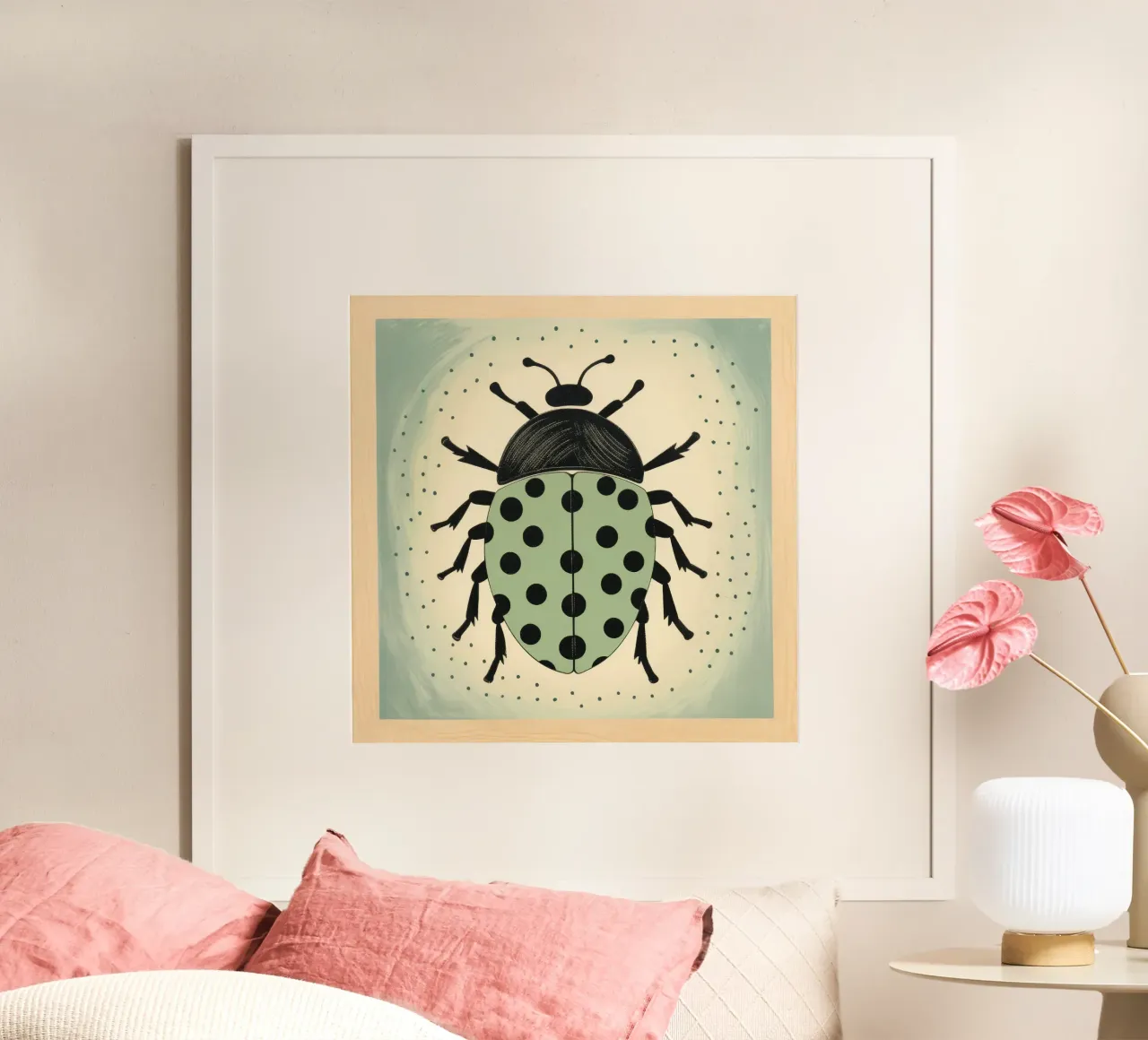 Green Beetle 2 poster de Minimal Animal Art