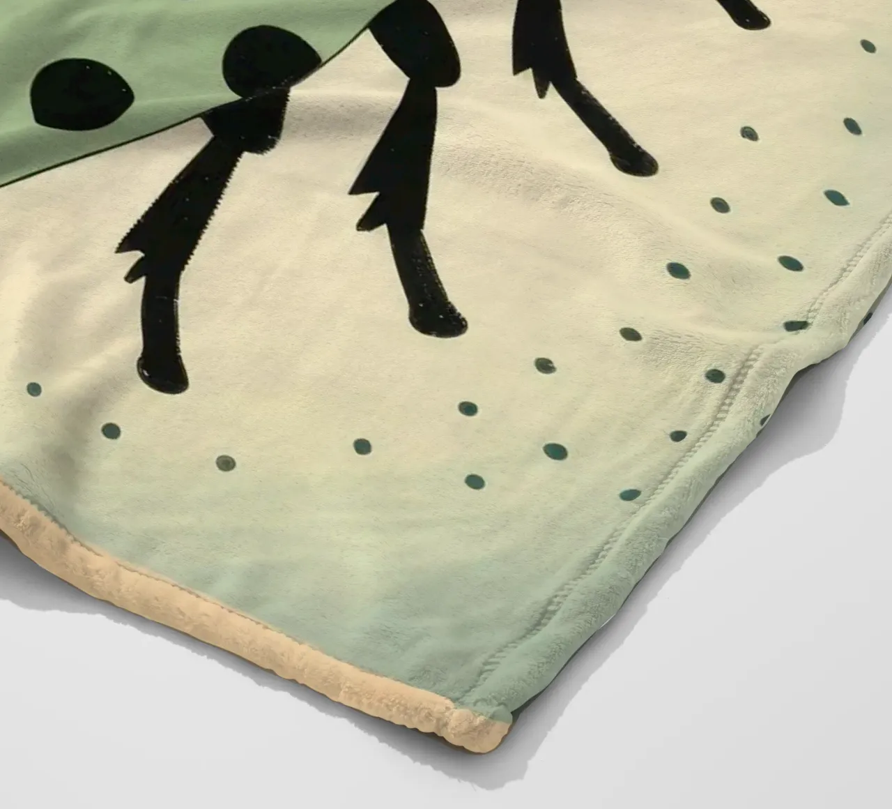 Scarabeo Verde 2 coperta in pile da Minimal Animal Art