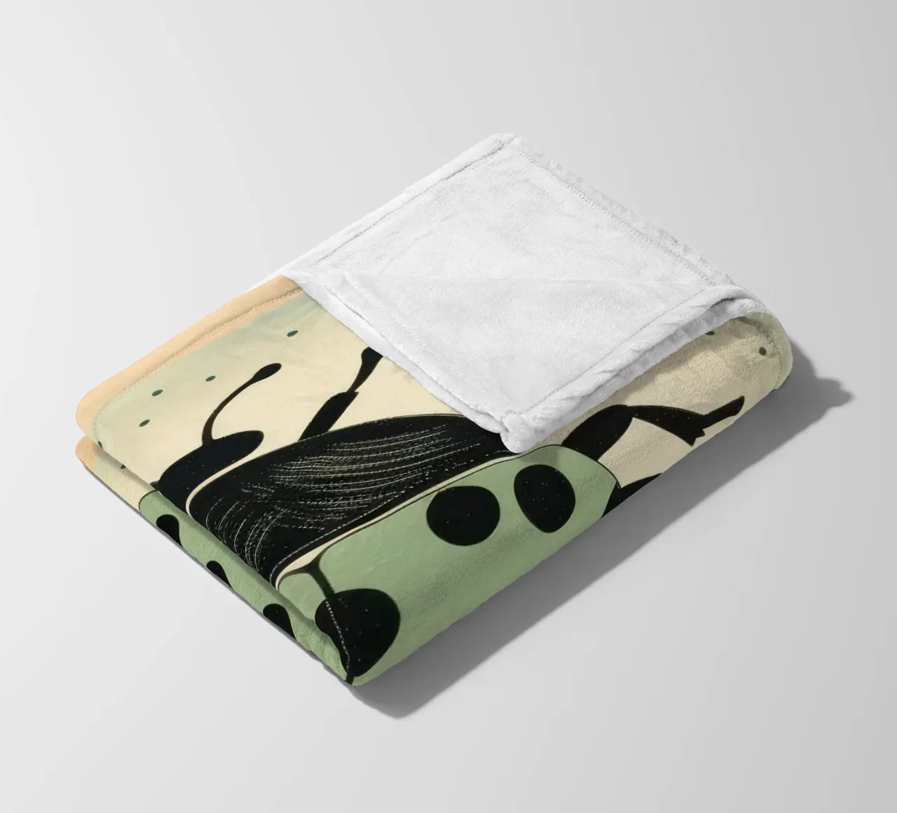 Scarabeo Verde 2 coperta in pile da Minimal Animal Art