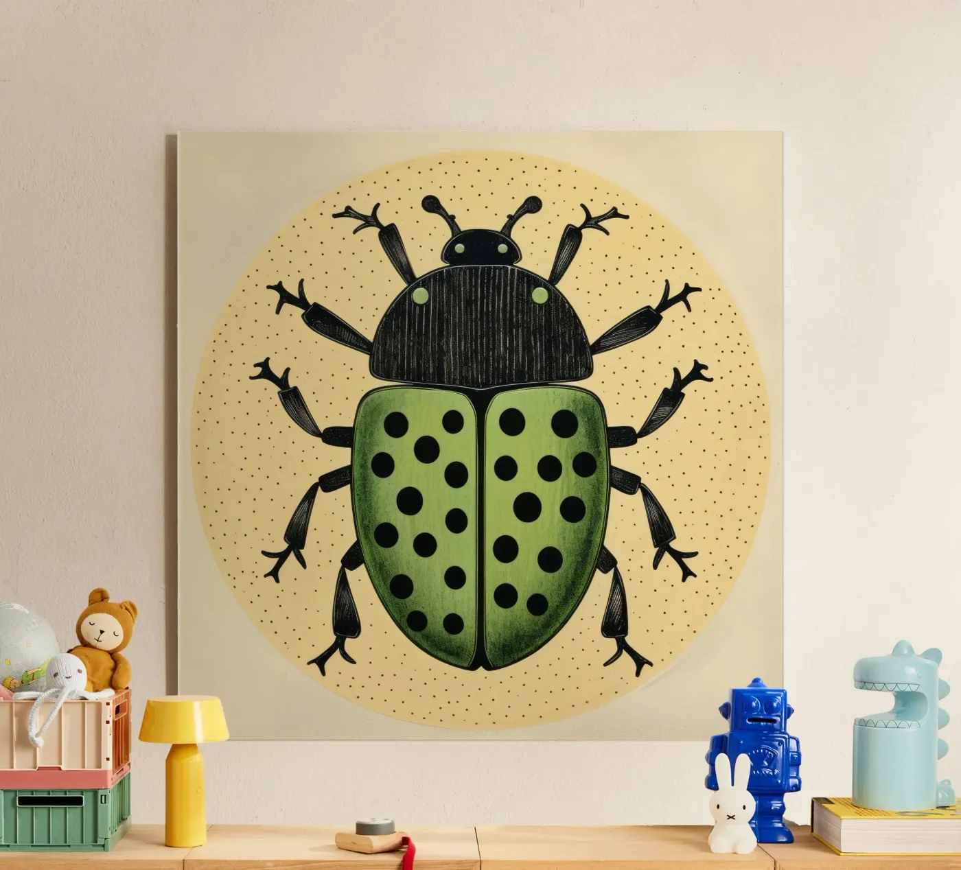 Scarafaggio verde plexiglass da Minimal Animal Art