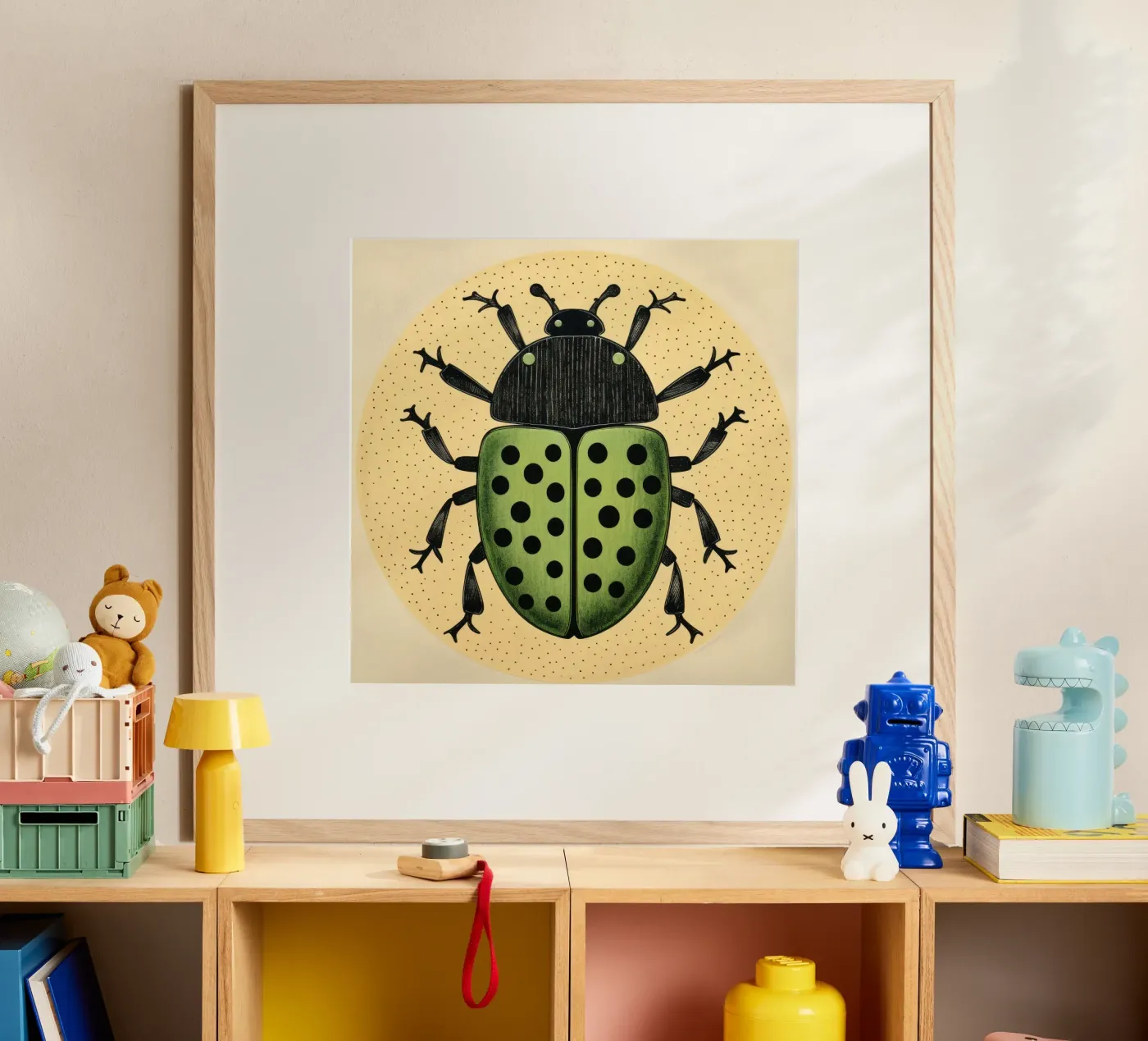 Scarafaggio verde poster da Minimal Animal Art