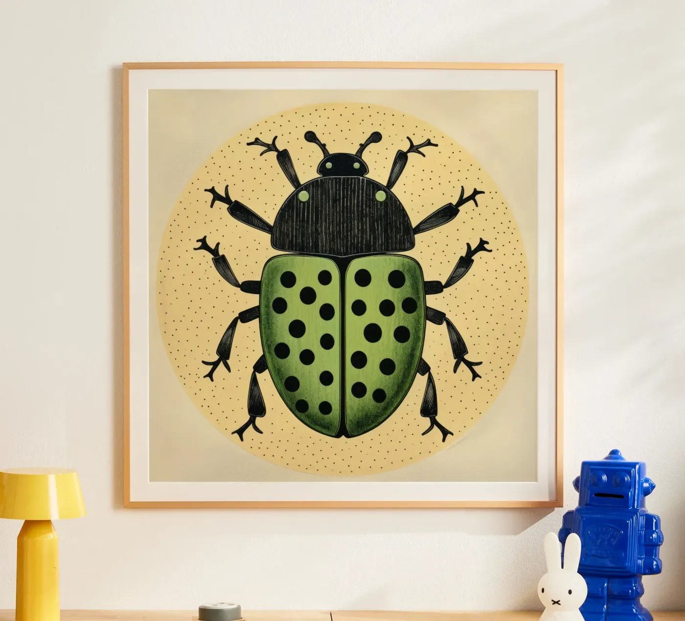 Scarafaggio verde poster da Minimal Animal Art
