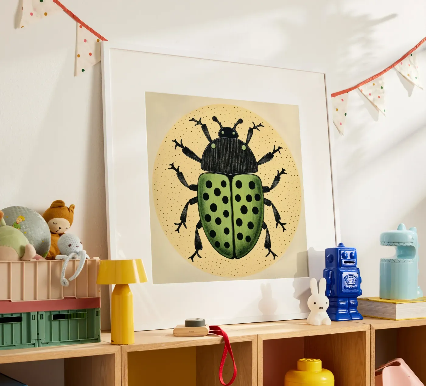 Scarafaggio verde poster da Minimal Animal Art