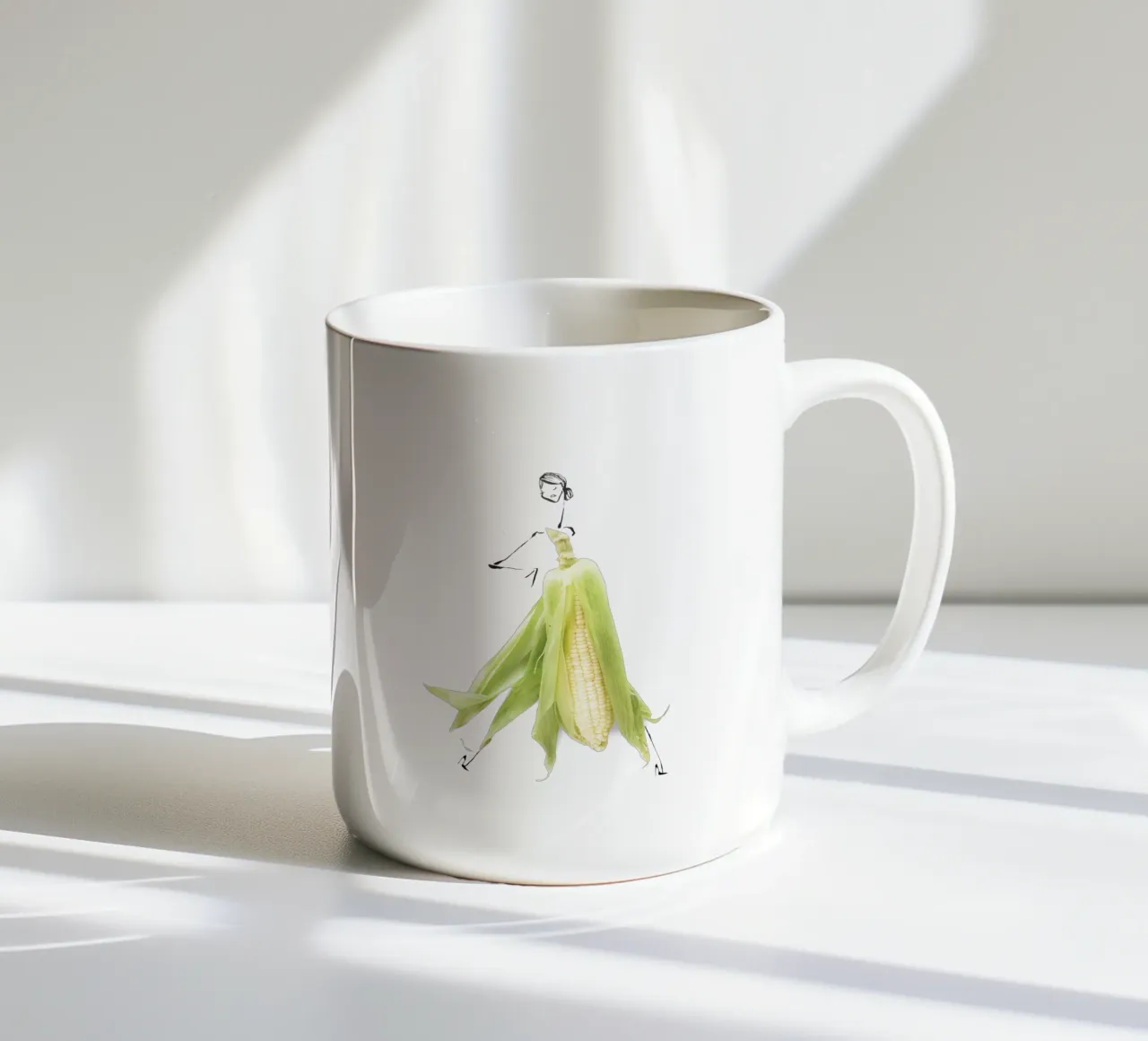 Husk tazza in ceramica da Gretchen Roehrs