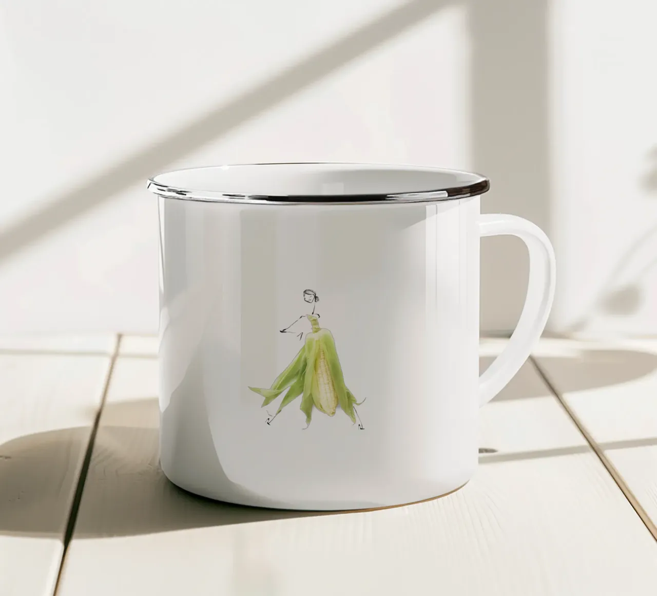 Husk tazza in smalto da Gretchen Roehrs
