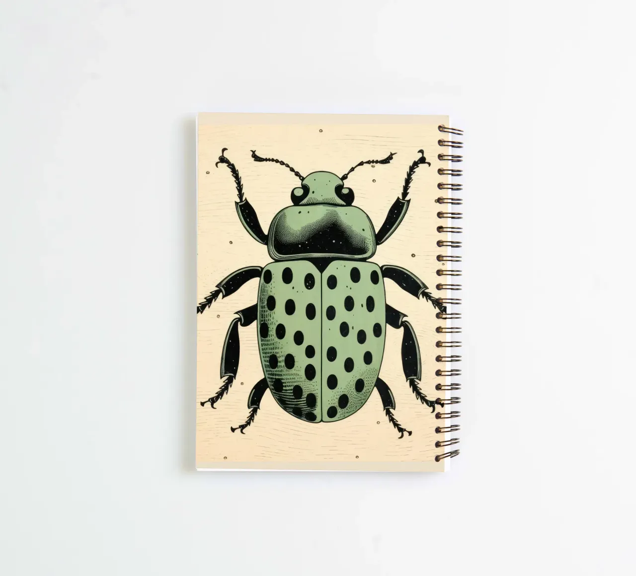 Grüner Käfer 4 Ringbuch von Minimal Animal Art