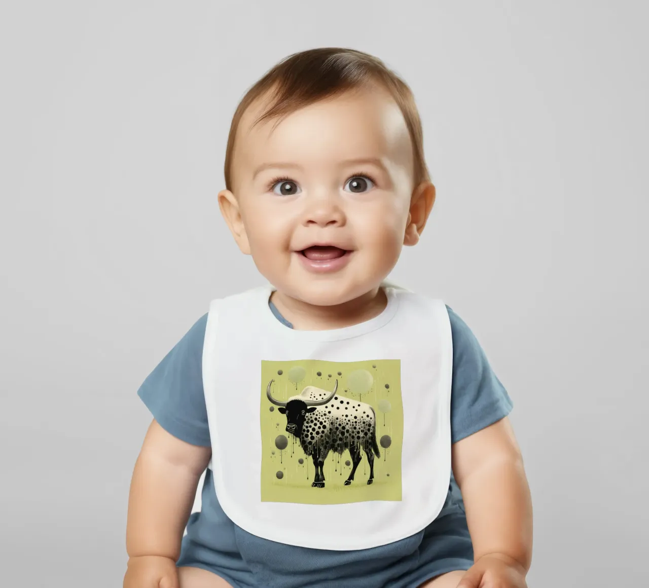 Bisonte verde bavaglino da Minimal Animal Art