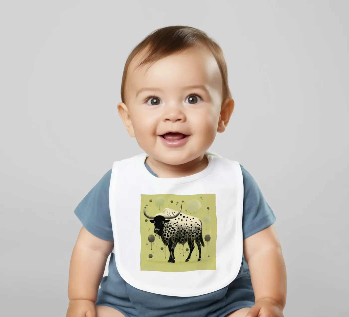 Bisonte verde bavaglino da Minimal Animal Art