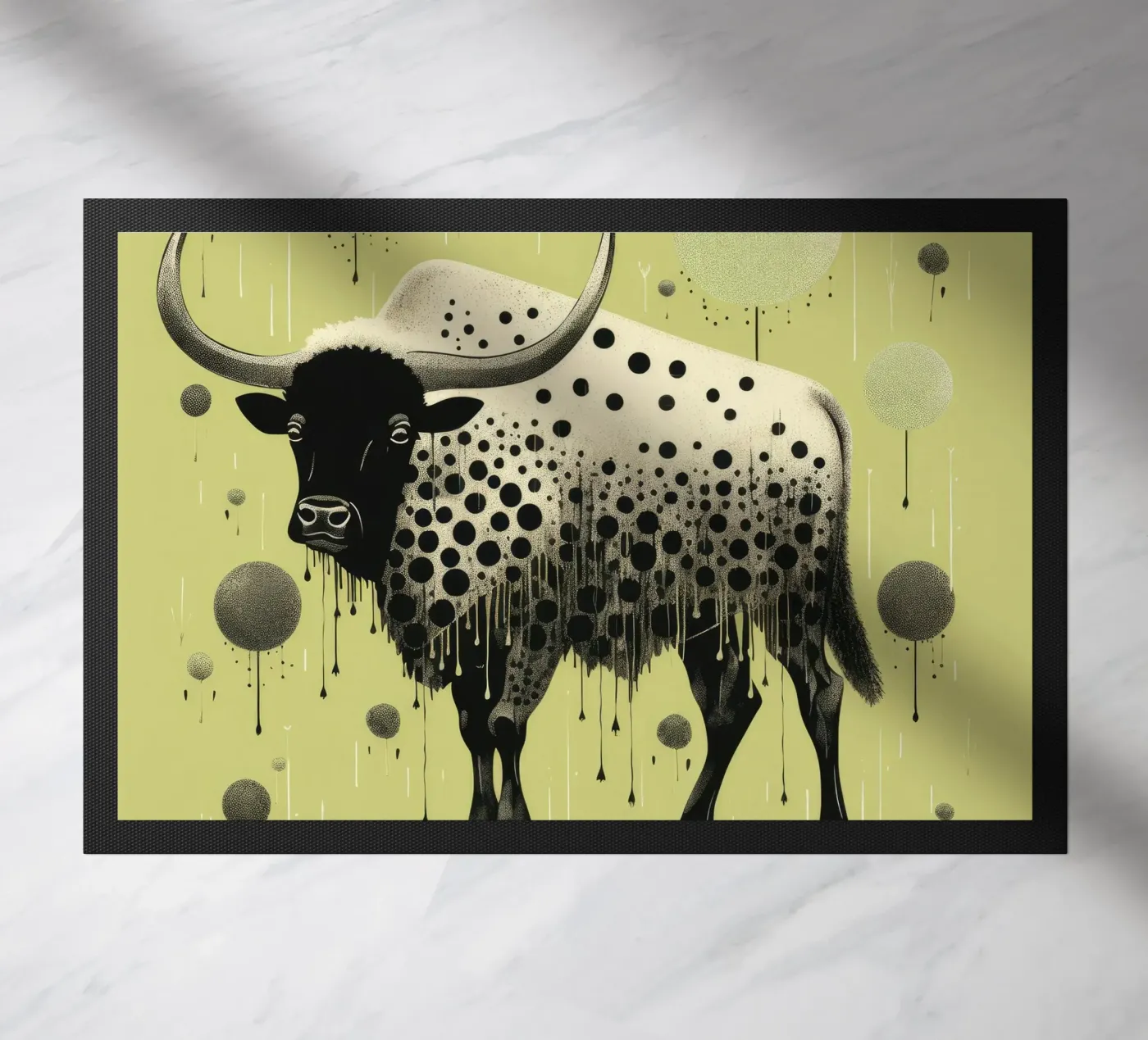 Green Bison zerbino da Minimal Animal Art