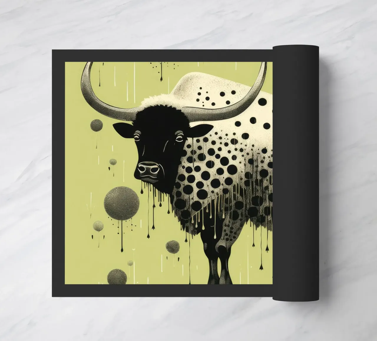 Bisonte verde 2 zerbino da Minimal Animal Art