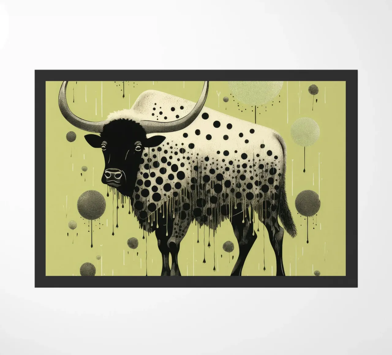 Bisonte verde 2 zerbino da Minimal Animal Art