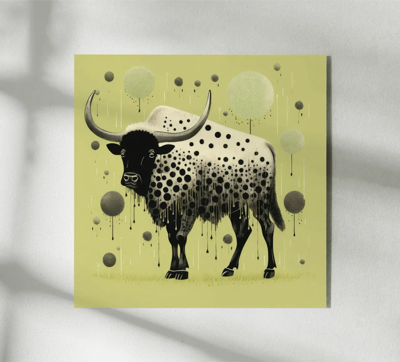Bisonte verde plexiglass da Minimal Animal Art