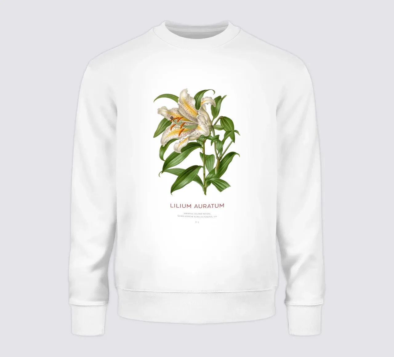 Goldstrahlige Lilie oder Lilium Auratum Sweatshirt von Vintagrafica