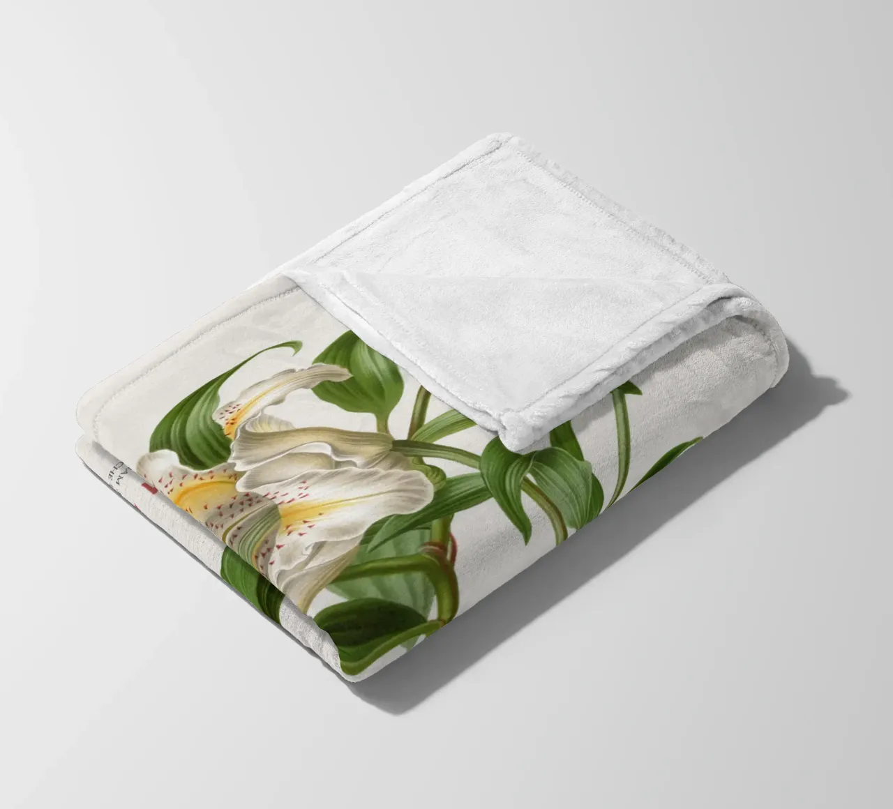 Goldstrahlige Lilie oder Lilium Auratum Fleecedecke von Vintagrafica